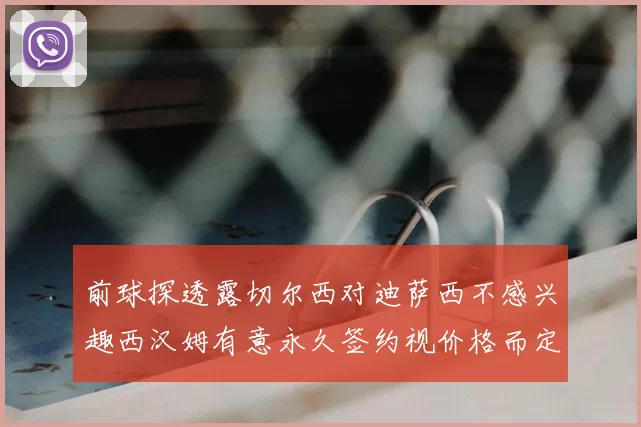 前球探透露切尔西对迪萨西不感兴趣西汉姆有意永久签约视价格而定