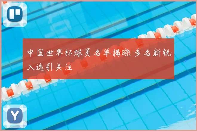 中国世界杯球员名单揭晓 多名新锐入选引关注